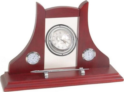 Σετ Γραφείου Pan Μαόνι Με Ρόλοι Θερμόμετρο Υγρόμετρο Πεννοοστάτη