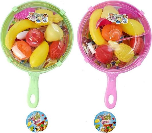 Παιδικό Σετ Κουζινικά ToyMarkt 971102 Τηγάνι με Φρούτα Τυχαία Επιλογή Σχεδίου για 3+ Ετών