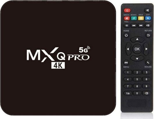 TV Box MXQ Pro 4K 5G 4K UHD με WiFi USB 2.0 4GB RAM & 32GB Αποθηκευτικό Χώρο με Λειτουργικό Android