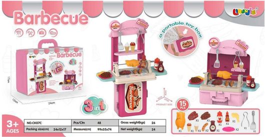 Παιχνίδι Κουζίνα Barbeque σε Βαλιτσάκι για 3+ Ετών