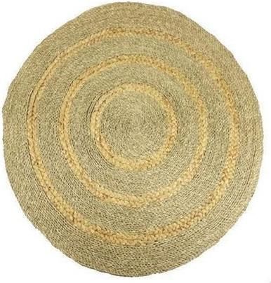 Καλοκαιρινό Χαλί Boho Στρογγυλό 120cm Μπεζ