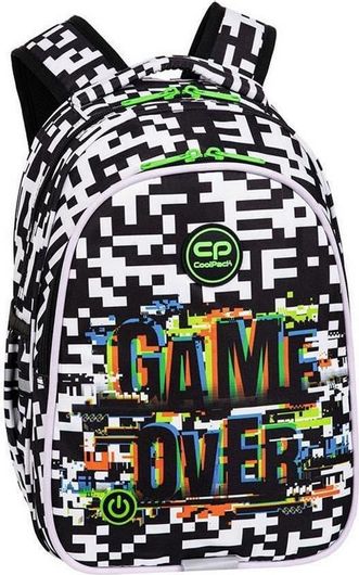 Σχολική Τσάντα Πλάτης Δημοτικού Coolpack Jimmy Led Game Over Πολύχρωμο