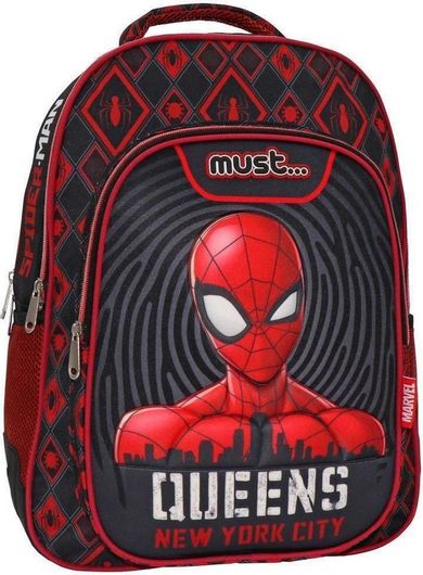 Σχολική Τσάντα Πλάτης Δημοτικού Must Spiderman Queens New York City Κόκκινο