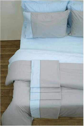 Σετ Μαξιλαροθήκες Viopros Μονόχρωμες 50x70+5 Supreme Σιέλ