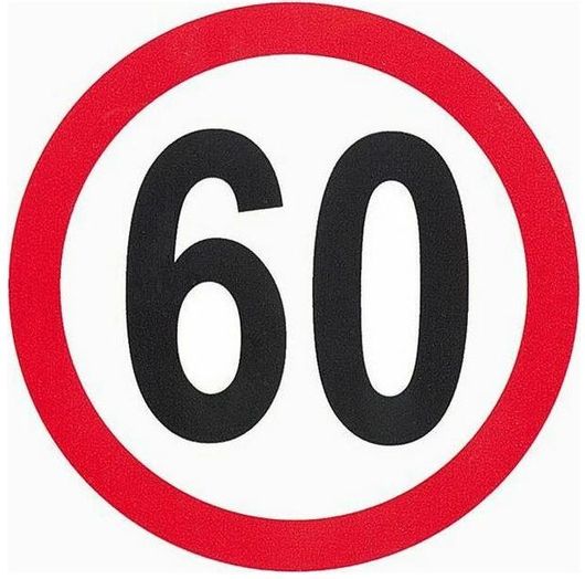 Αυτοκόλλητο Auto Gs Σήμα Όριο Ταχύτητας 60