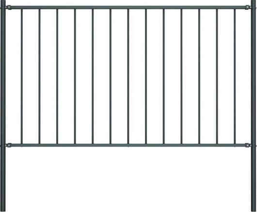 Κάγκελα Περίφραξης vidaXL Μεταλλικά Γκρι 75cm x 1.7m