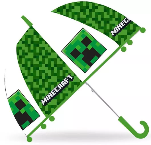 Παιδική Ομπρέλα Kids Licensing Minecraft Μπαστούνι Αυτόματη Ø70cm Διάφανο