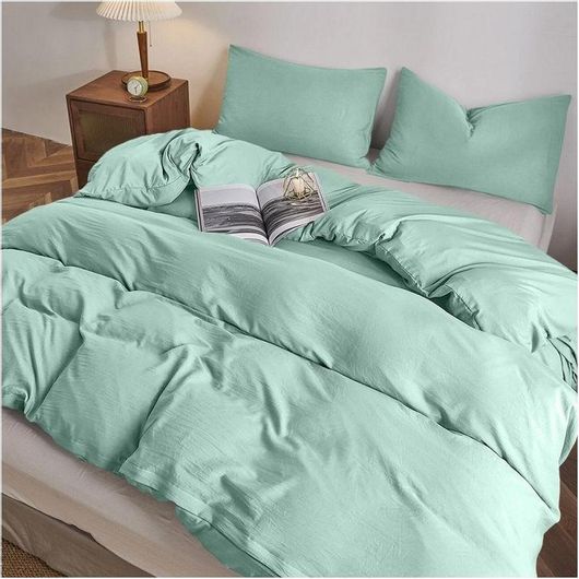 Σετ Μαξιλαροθήκες Moderna Mint Cotton Lino 50x70cm 2τμχ