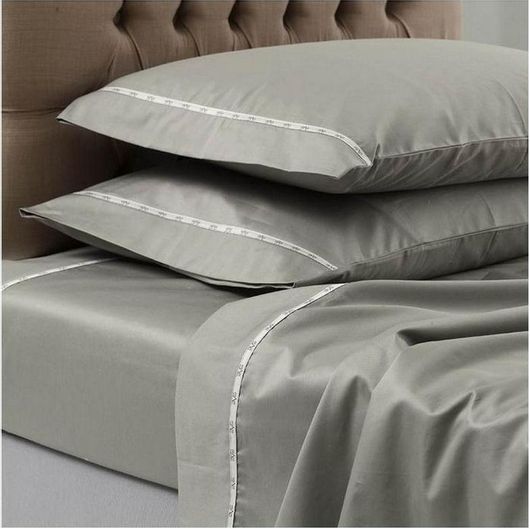 Σετ Μαξιλαροθήκες Colori Grigio Sateen Cotton Versace 19.69 50x70cm 2τμχ