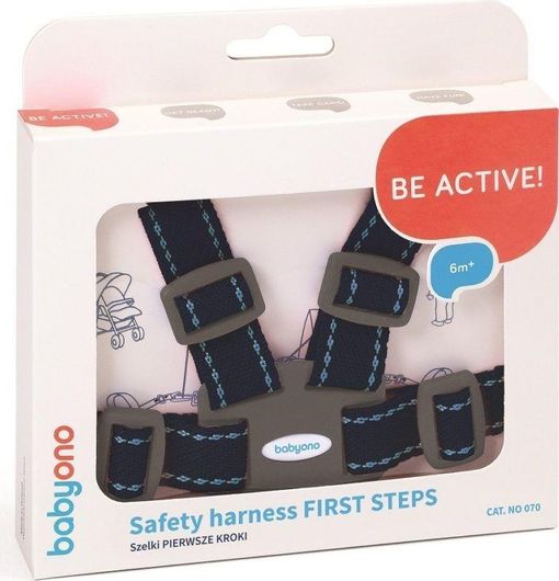 Babyono Προστατευτικό Ασφαλείας για τη Βόλτα από Ύφασμα Navy Blue