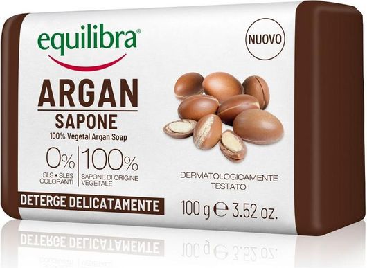 Equilibra Argan Natural Soap Μπάρα Σαπουνιού 100gr