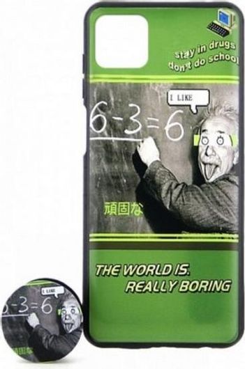 Θήκη Κινητού Back Cover με PopSocket για Huawei Y5P Πλαστικό Einstein Boring