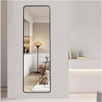 Καθρέπτης Τοίχου Next Ολόςωμος με Μαύρο Μεταλλικό Πλαίςιο 120x40cm