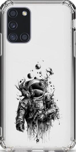 Θήκη Κινητού Back Cover για Samsung Galaxy A31 - Σιλικόνη - Astronaut Black White 8515 
