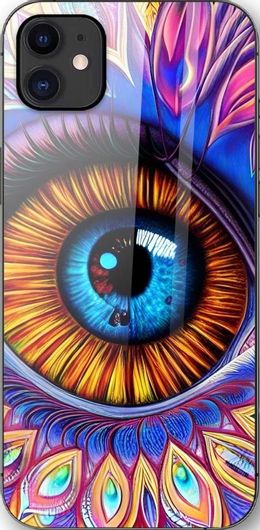 Θήκη Κινητού Back Cover για Apple iPhone 12 - TPU Glass Effect - Colorful Eye Blue 8099 
