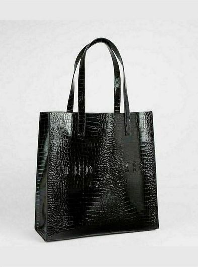 Γυναικεία Τσάντα Ώμου Ted Baker Croccon Shopper Μαύρο