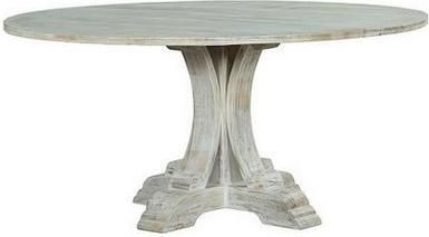 Τραπέζι Pakoworld Promise Στρογγυλό από Μασίφ Ξύλο 150x150x77cm Λευκό