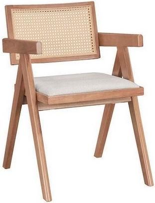 Καρέκλα Winslow Πολυθρόνες Τραπεζαρίας Ξύλινες 56x63x80cm 2τμχ Καφέ 