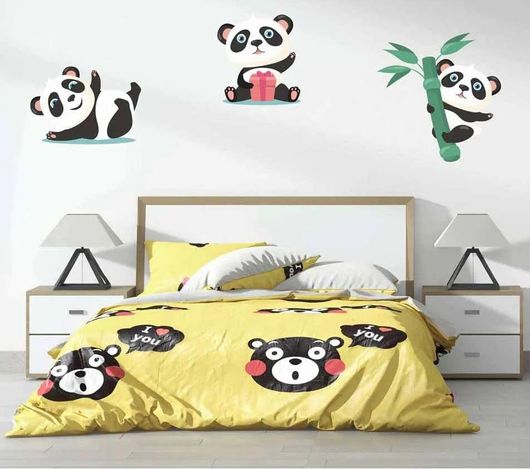 Παιδικά Αυτοκόλλητα Τοίχου IDP Creations wsk00000066000013 Αρκουδάκια Πάντα