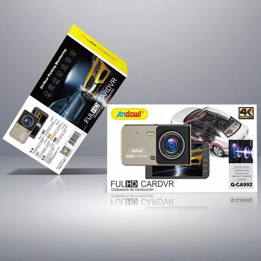 Κάμερα DVR Αυτοκινήτου Andowl 4K με Οθόνη για Παρμπρίζ
