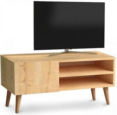 Έπιπλο Τηλεόρασης Porto από Μασίφ Ξύλο Δρυς 90x32x42cm Ξύλινο