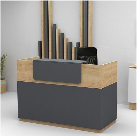 Επαγγελματικό Γραφείο Υποδοχής Megapap Lemmon Sonoma με Διαστάσεις 160x70x110cm