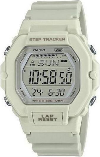 Ανδρικό Ρολόι Casio LWS-2200H-8AVEF με Λουράκι από Καουτσούκ Λευκό