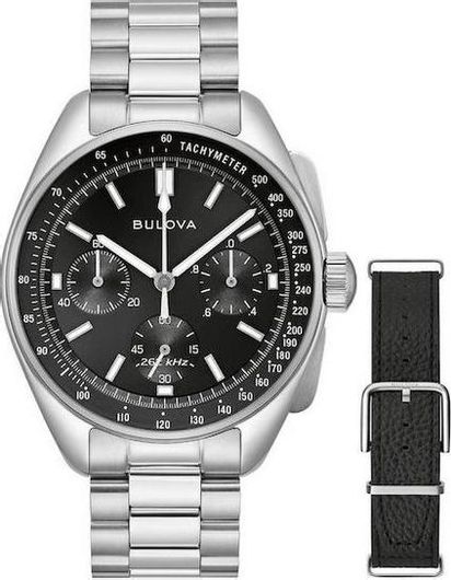 Ανδρικό Ρολόι Bulova 96K111 με Μεταλλικό Μπρασελέ Ασημί