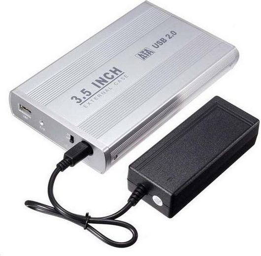 Θήκη Σκληρού Δίσκου 3.5" IDE USB 2.0 Ασημί