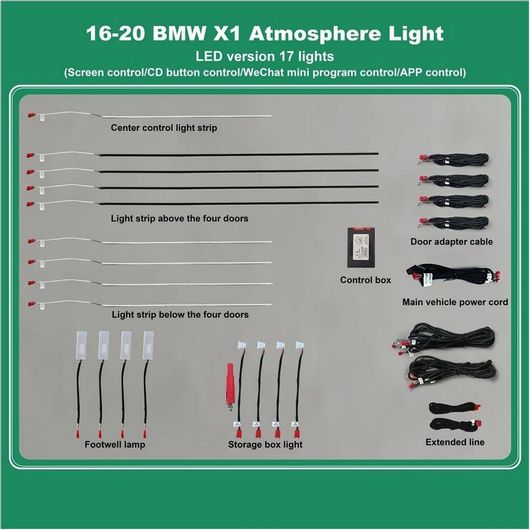 Κιτ Φώτα Ambient Light Digital IQ Bmw X1 F48 2016-2020 Σετ 17τμχ
