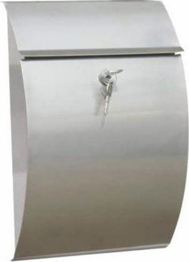 Γραμματοκιβώτιο TX0074MI Εξωτερικού Χώρου Μεταλλικό Ασημί 21.5x30x7cm