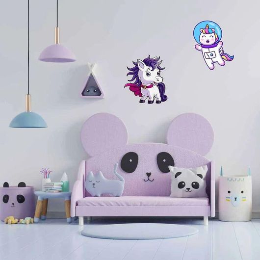 Παιδικά Αυτοκόλλητα Τοίχου IDP Creations Μονόκεροι Large