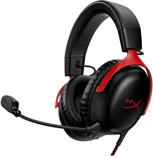 Gaming Headset HyperX Cloud ΙΙΙ Over Ear με σύνδεση 3.5mm / USB Μαύρο / Κόκκινο