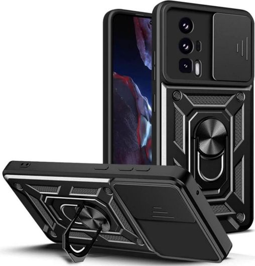 Bodycell Slide Back Cover Μεταλλικό Μαύρο Poco F5 Pro