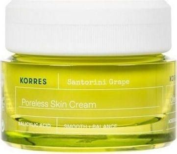 Κρέμα Προσώπου Korres Santorini Grape Poreless Light για Ενυδάτωση & Σύσφιξη 40ml