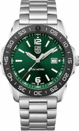 Ανδρικό Ρολόι Luminox 3137 με Μεταλλικό Μπρασελέ Ασημί