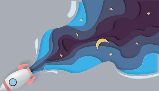 Αυτοκόλλητο Παιδικού Δωματίου IDP Creations Πύραυλος & Διάστημα Large