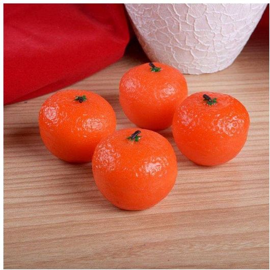 Διακοσμητικά Κεριά με Σχήμα Πορτοκάλι 45x40mm Σετ 4τμχ GL-33956