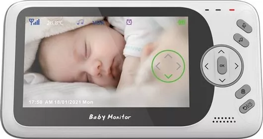 Ενδοεπικοινωνία Μωρού VB608 με Κάμερα & Οθόνη Ασύρματη 4.3" με Αμφίδρομη Επικοινωνία & Νανουρίσματα