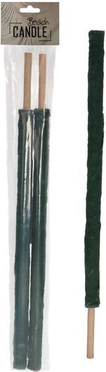 Πυρσός Κέρινος 5.5x2.7x69.5cm Σετ 2τμχ Πράσινο