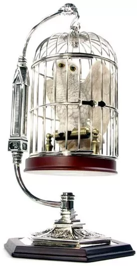 Statue The Noble Collection Harry Potter: Hedwig μαζί με το Κλουβί 25cm 