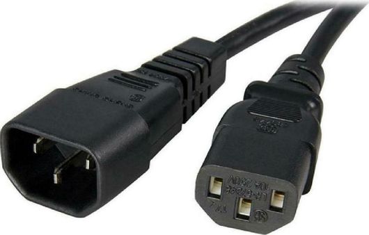 Καλώδιο Τροφοδοσίας Powertech CAB-P004 IEC C13 σε IEC C14 1.5m Μαύρο