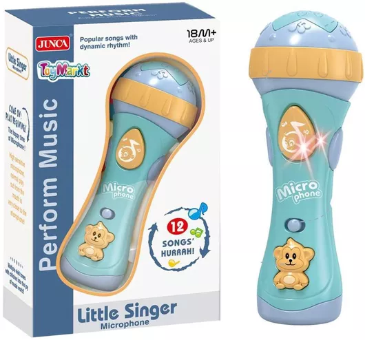Μικρόφωνο ToyMarkt 96158 Παιχνίδι με 12 Τραγούδια Μπαταρίας 15x24x8cm