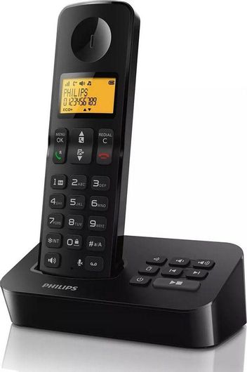 Ασύρματο Τηλέφωνο Philips D2651B με Aνοιχτή Aκρόαση Μαύρο