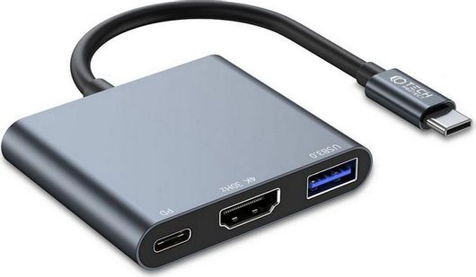 Docking Station Tech-Protect V1 USB-C με HDMI 4K PD Γκρι