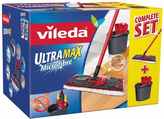 Σετ Κουβάς Vileda Ultramax Set box 140910 με Σφουγγαρίστρα με Μικροίνες