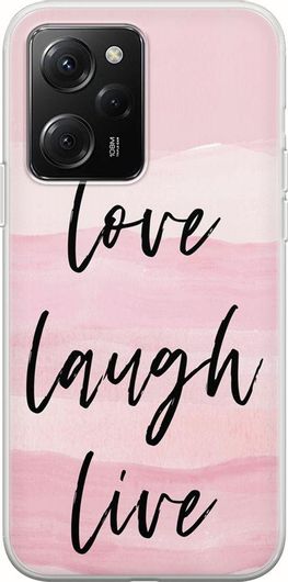 Θήκη Κινητού Back Cover για Xiaomi Poco X5 Pro - Flexible TPU - Love Laugh Live