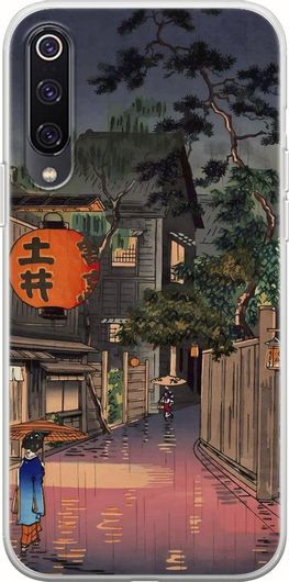 Θήκη Κινητού Back Cover για Xiaomi Mi 9 - Flexible TPU - Ukiyo-e - Tokyo Rain Street