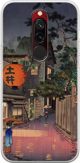 Θήκη Κινητού Back Cover για Xiaomi Redmi 8 - Flexible TPU - Ukiyo-e - Tokyo Rain Street