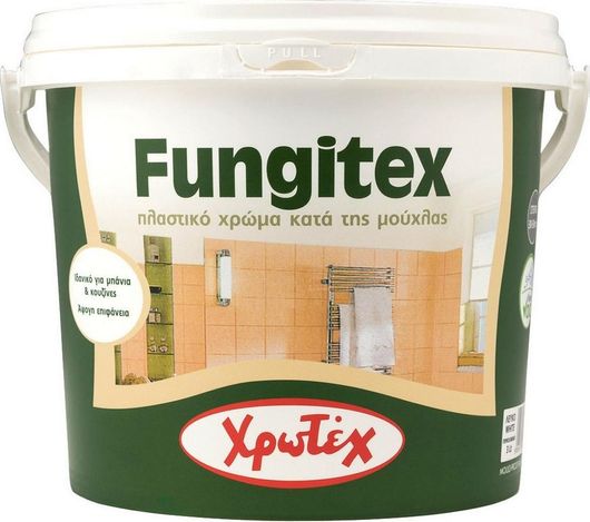 Πλαστικό Χρώμα Χρωτέχ Fungitex Eco Αντιμουχλικό Οικολογικό για Εσωτερική Χρήση 3lt